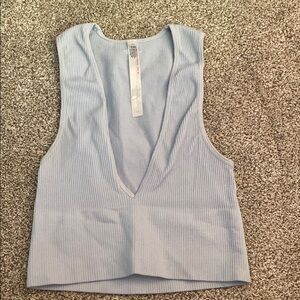Urban Outfitters Blue Crop Tank Top